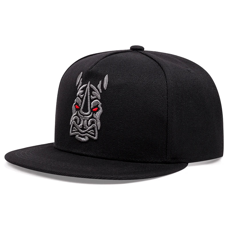 Creative Animal Embroidery Flat Edge Snapback Cap