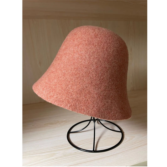 Women Vintage Felt Winter Bucket Hat