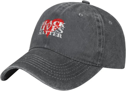 Black Lives Matter Heart Distressed Baseball Cap