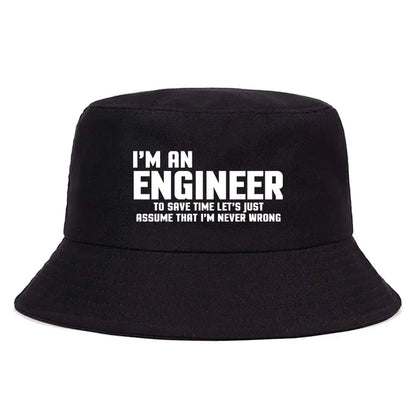 I Am Engineer Funny Cotton Bucket Hat