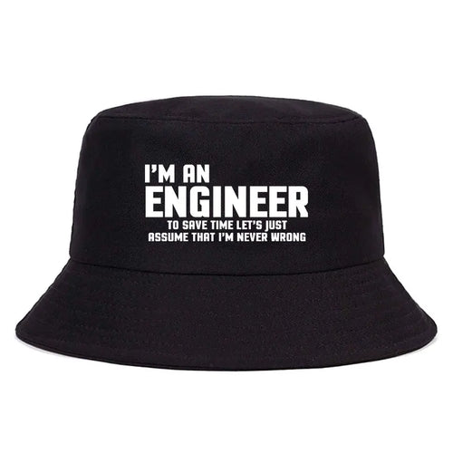 I Am Engineer Funny Cotton Bucket Hat