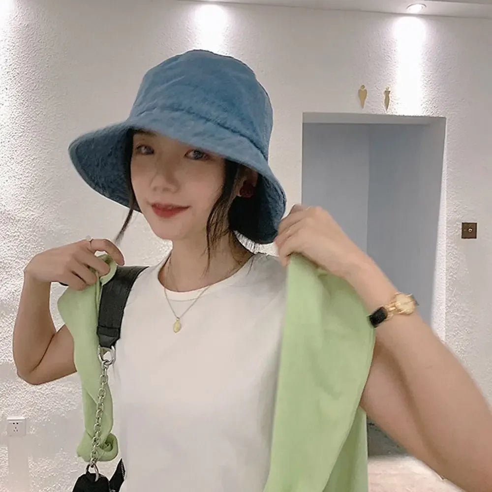 Denim Cotton Unisex Summer Bucket Hat