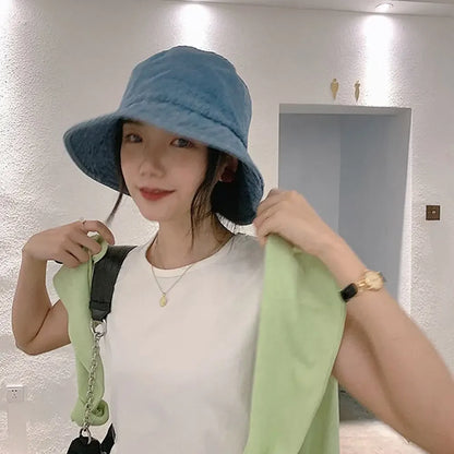 Denim Cotton Unisex Summer Bucket Hat