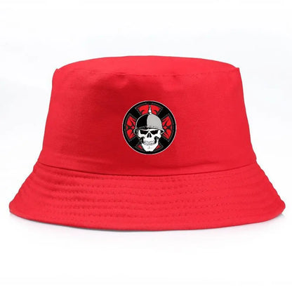 Skull Print Cotton Bucket Hat Unisex
