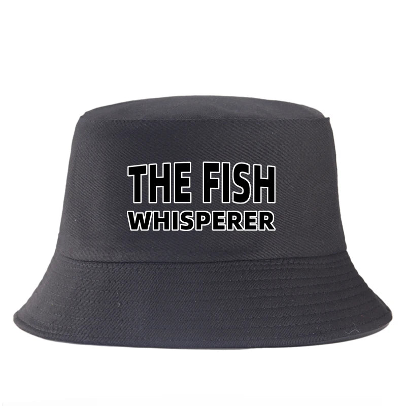 Fish Whisperer Letter Print Bucket Hat