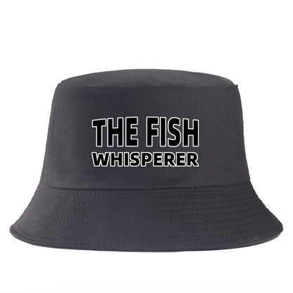 Fish Whisperer Letter Print Bucket Hat