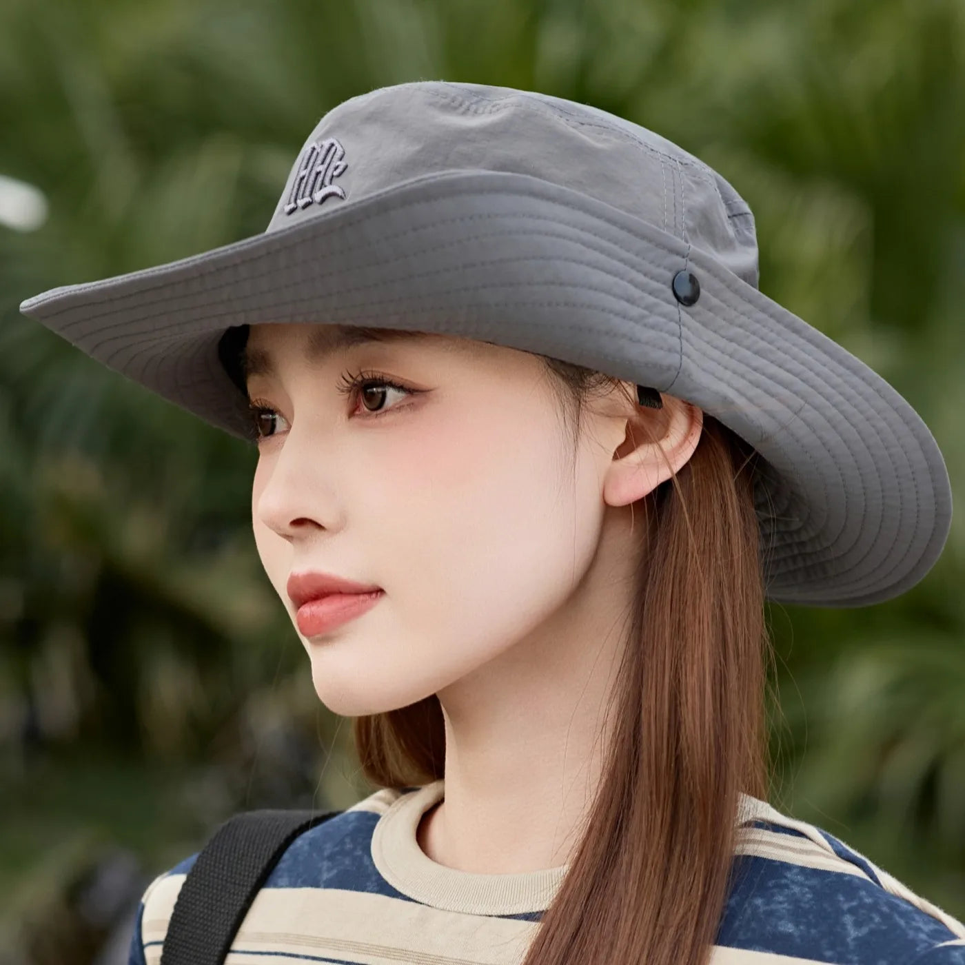 Simple Solid Foldable Big Brim Bucket Hat