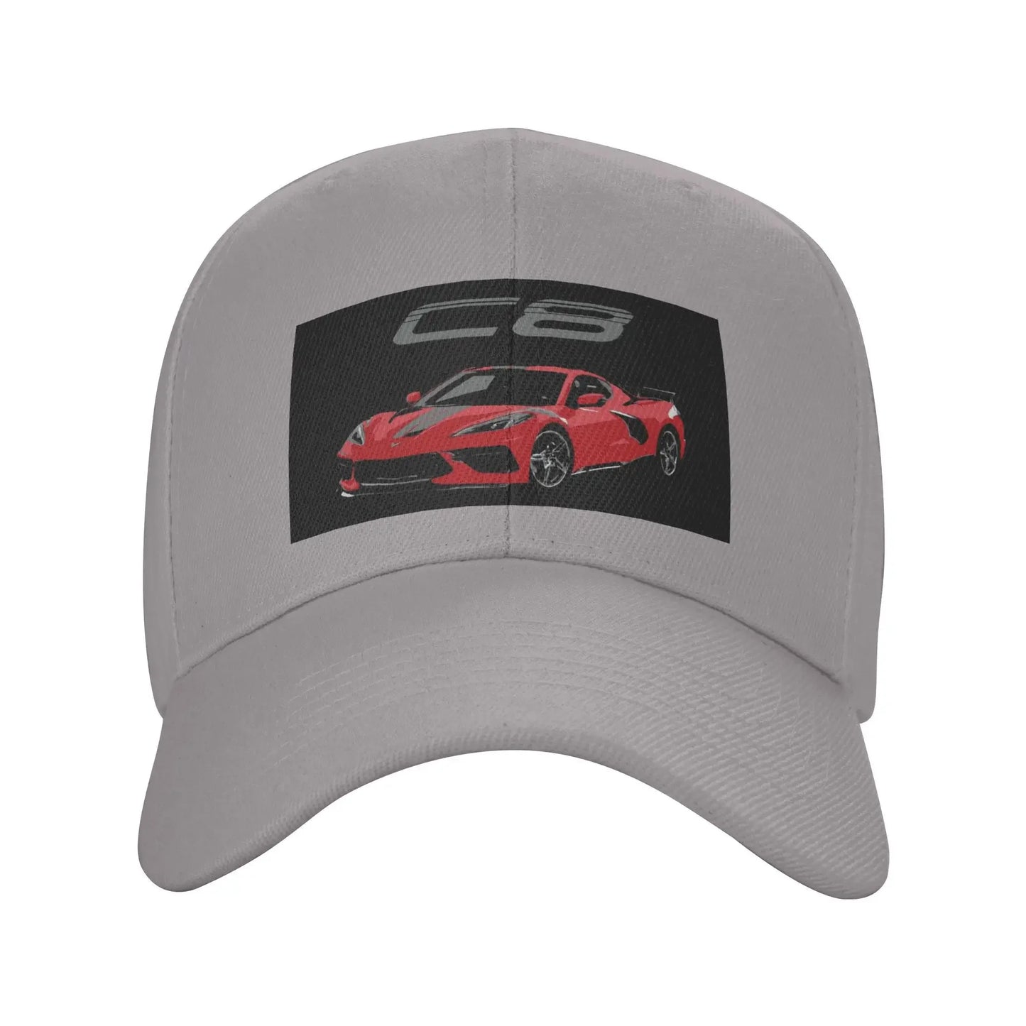 Red Chevy Corvette C8 Baseball Cap