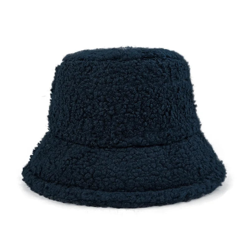 Harajuku Lamb Wool Bucket Hat