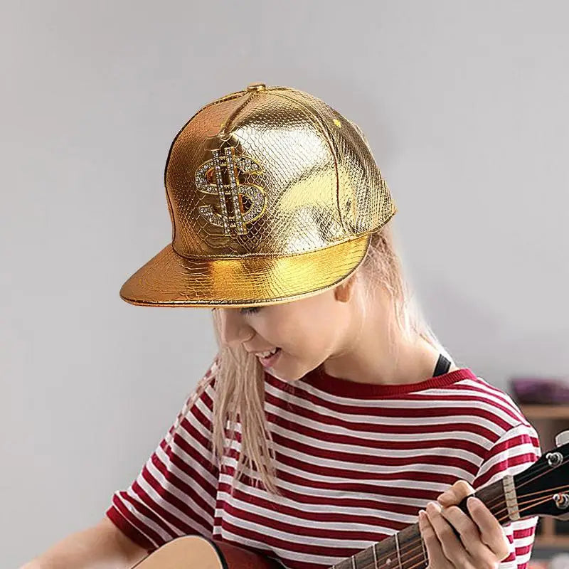 Crocodile Gold Dollar Hip Hop Snapback Cap