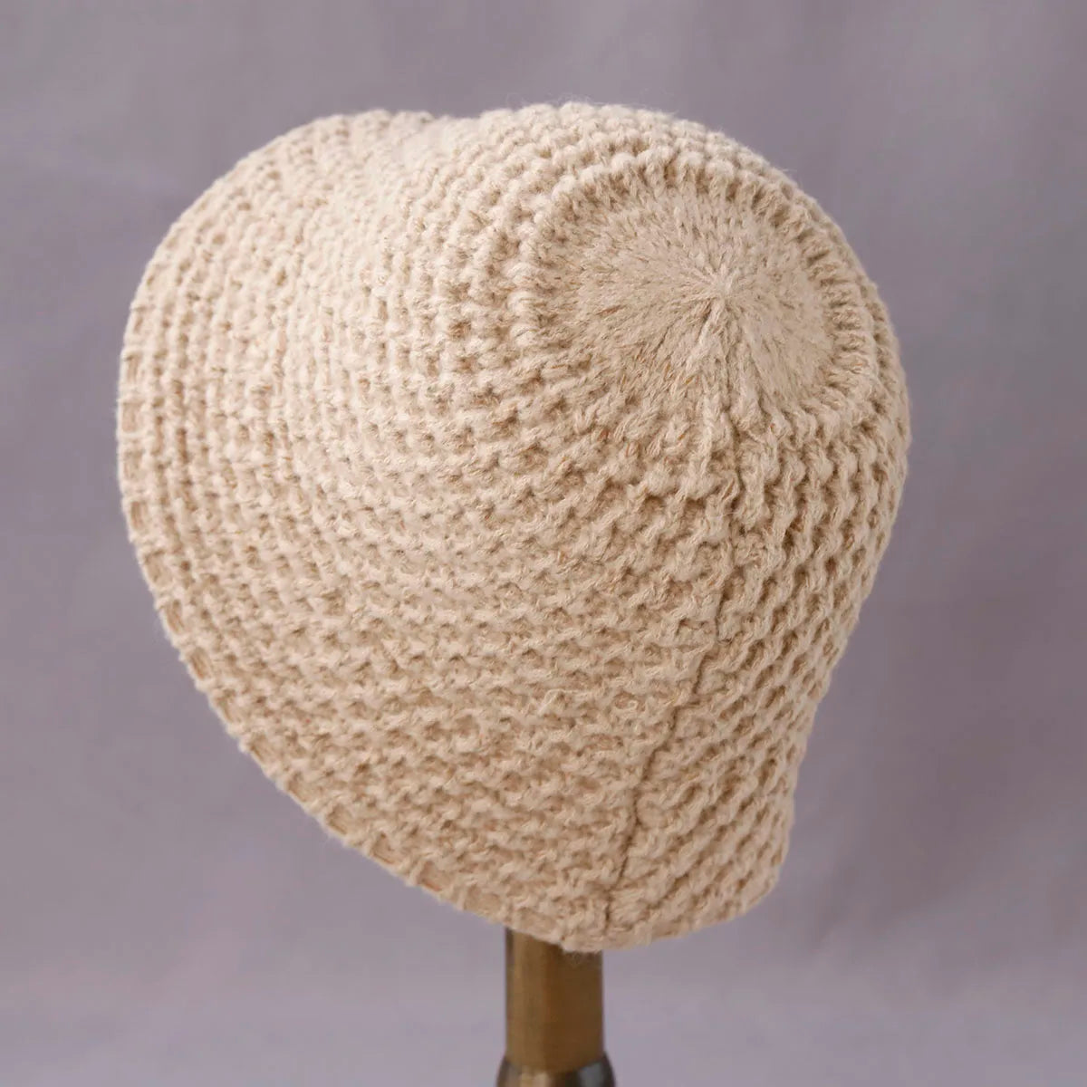 Color Block Knitted Foldable Bucket Hat