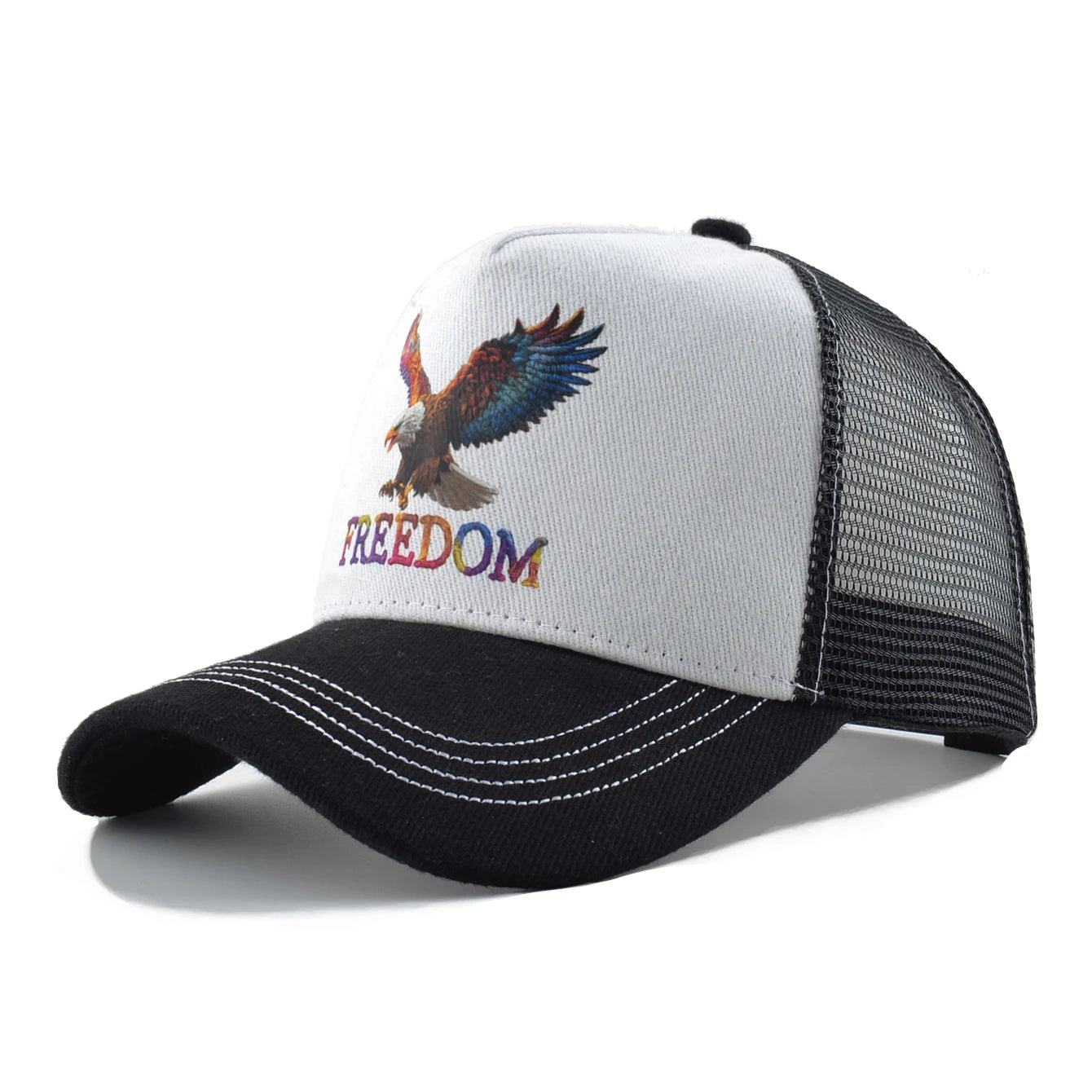 Unisex Eagle Print Mesh Hip Hop Baseball Cap