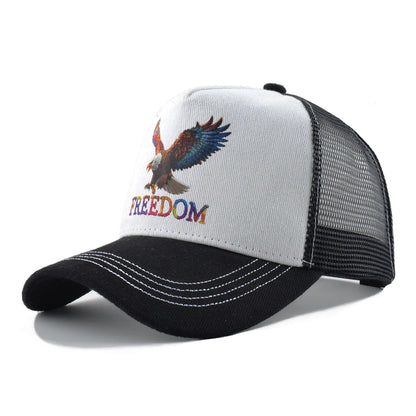 Unisex Eagle Print Mesh Hip Hop Baseball Cap