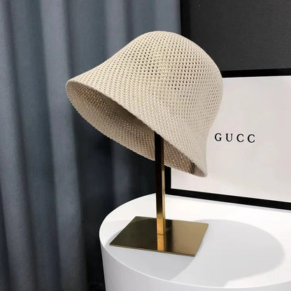 Women Hollow Thin Summer Bucket Hat