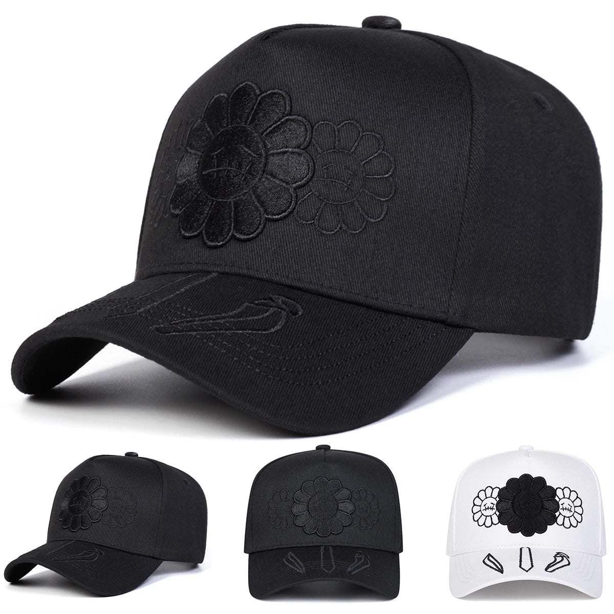 Sunflower Embroidered Unisex Baseball Cap
