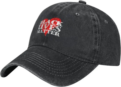 Black Lives Matter Heart Distressed Baseball Cap