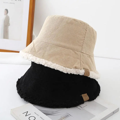 Reversible Lambswool Winter Bucket Hat