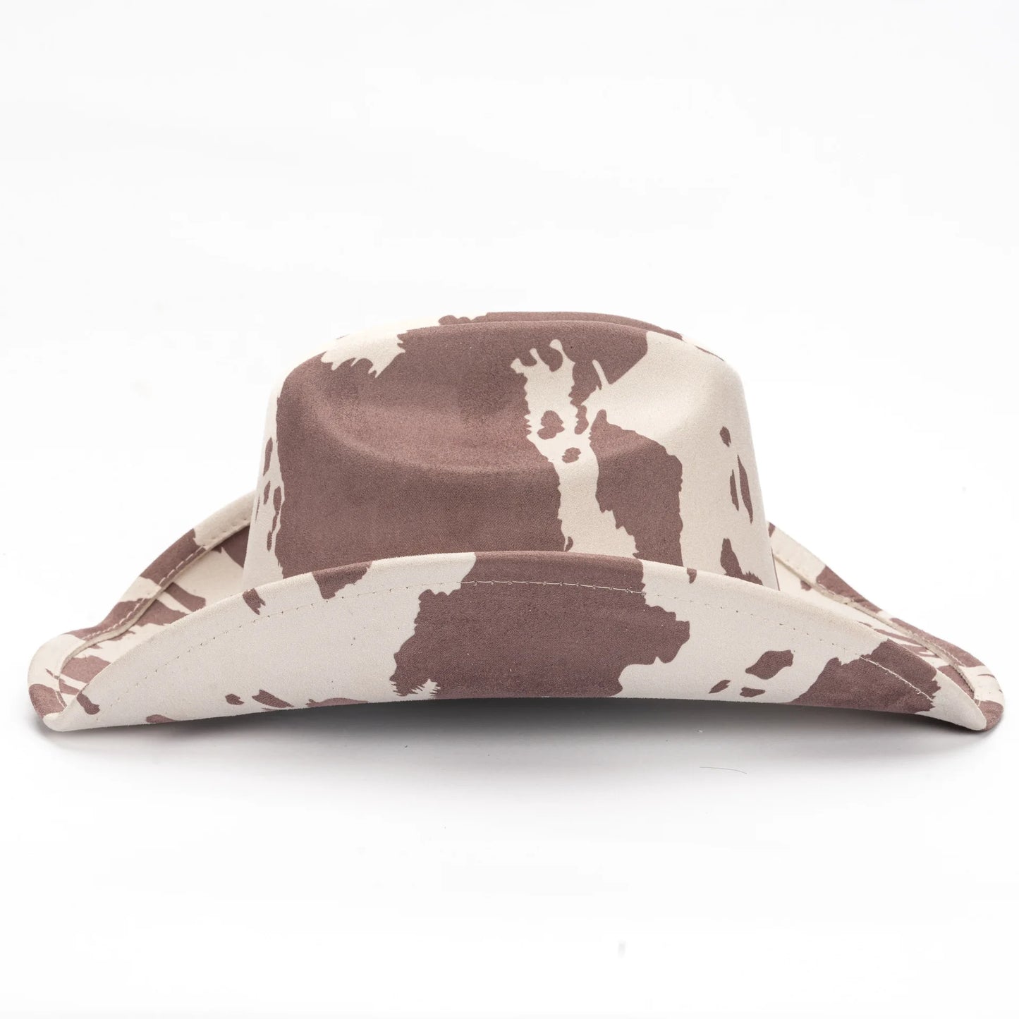Cow Print Faux Suede Western Cowboy Hat