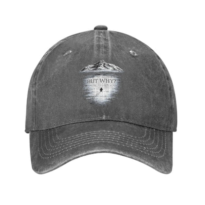 Vintage Distressed Penguin "But Why" Baseball Cap