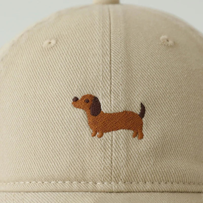 Dachshund Embroidery Outdoor Leisure Baseball Cap