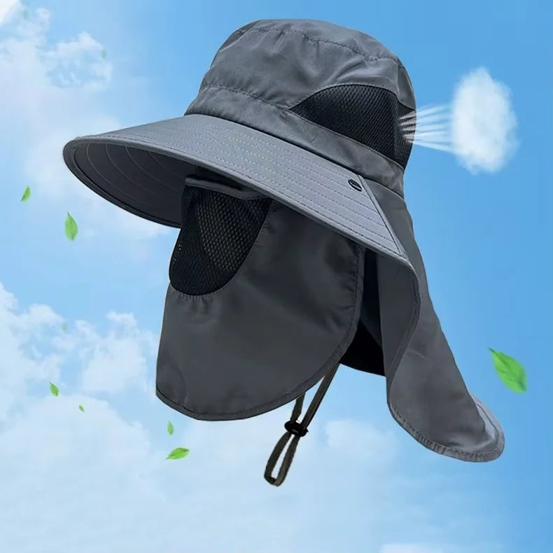 Outdoor UV Protection Neck Flap Bucket Hat