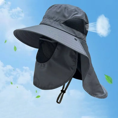 Outdoor UV Protection Neck Flap Bucket Hat