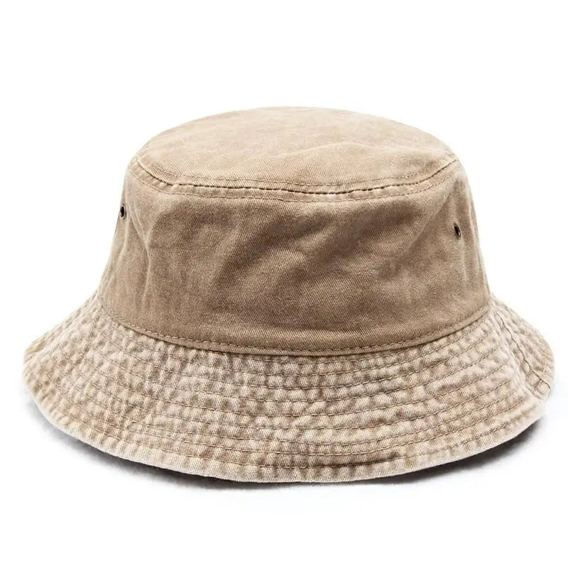 Vintage Washed Denim Foldable Bucket Hat