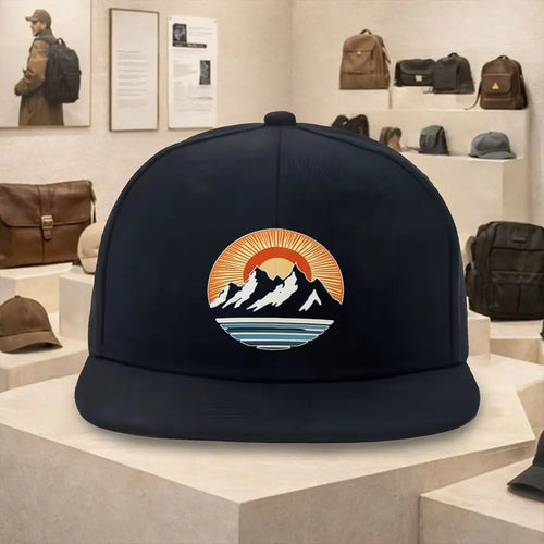 Mountain Sunset Graphic Unisex Snapback Cap