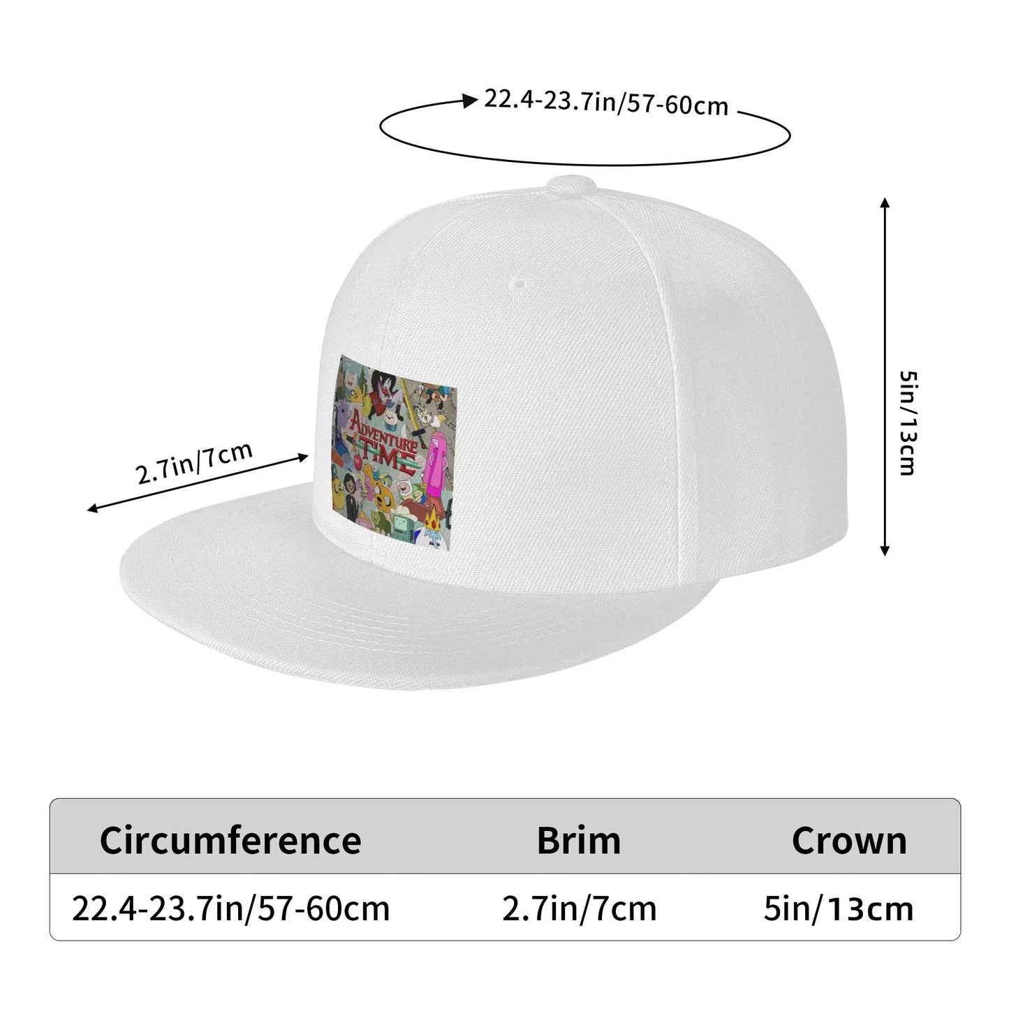 Adventure Time Cartoon Print Casual Snapback Cap