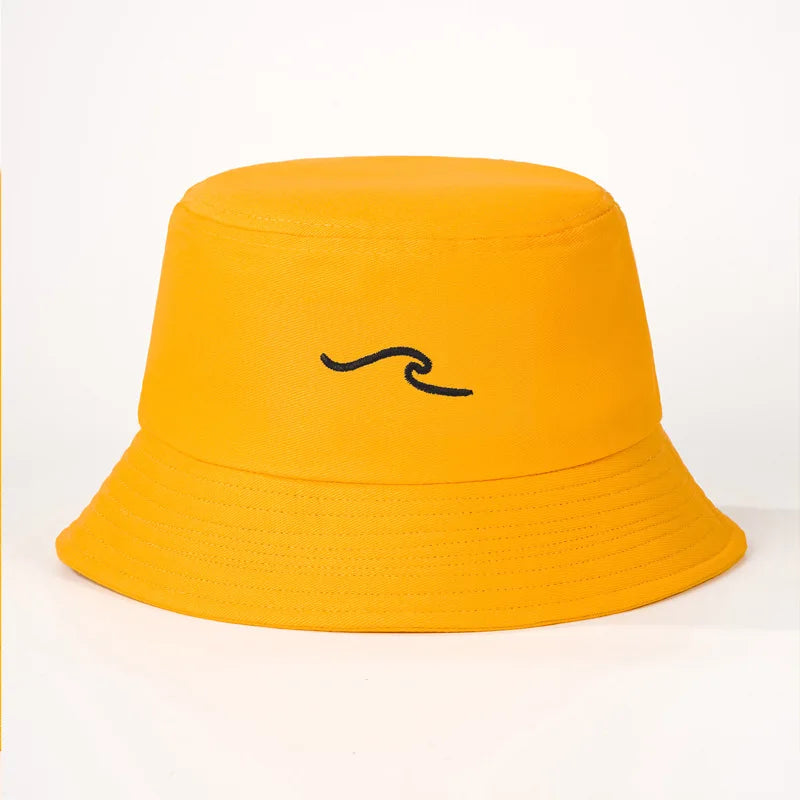 Wave Ripple Embroidery Bucket Hat