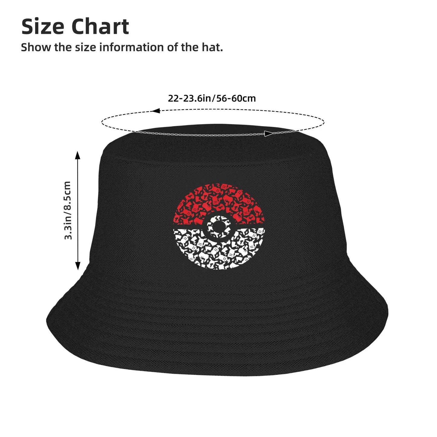 Pikachu Pokeball Street Style Bucket Hat