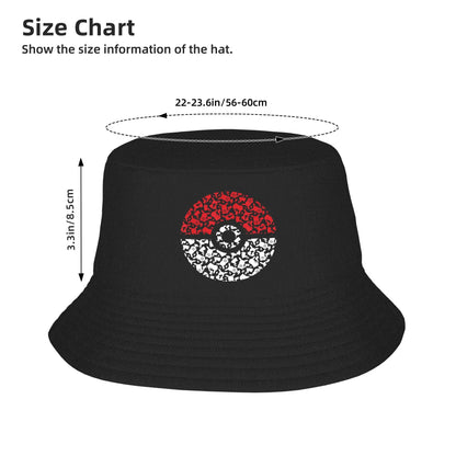 Pikachu Pokeball Street Style Bucket Hat
