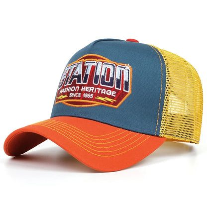 Unisex Sun Hat Hip Hop Mesh Trucker Hat