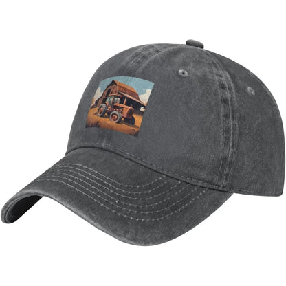 Old Tractor Barn Farm Vintage Baseball Cap