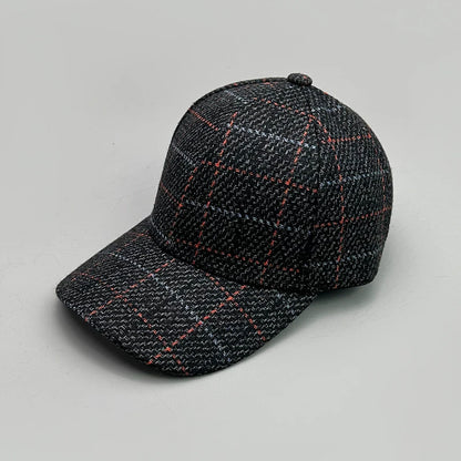 Versatile Color Block British Check Snapback Cap