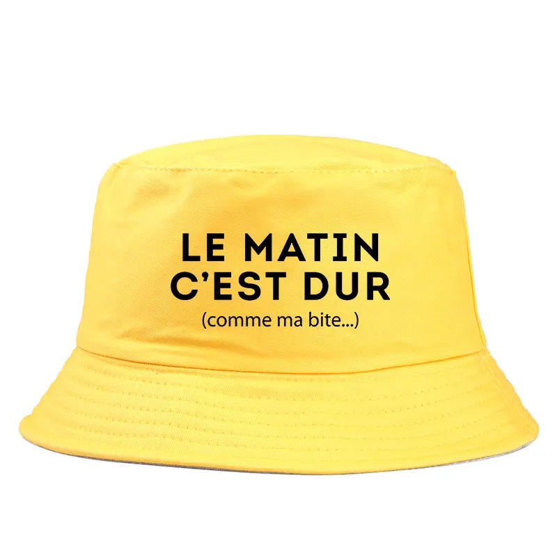 Reversible Funny Streetwear Bob Le Matin Bucket Hat