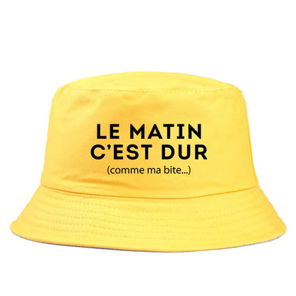 Reversible Funny Streetwear Bob Le Matin Bucket Hat
