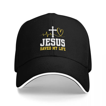 Jesus Saved My Life Logo Baseball Cap
