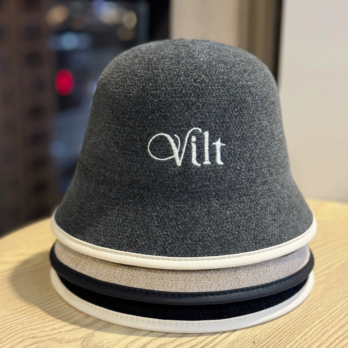 Korean Colorblock Knit Bucket Hat