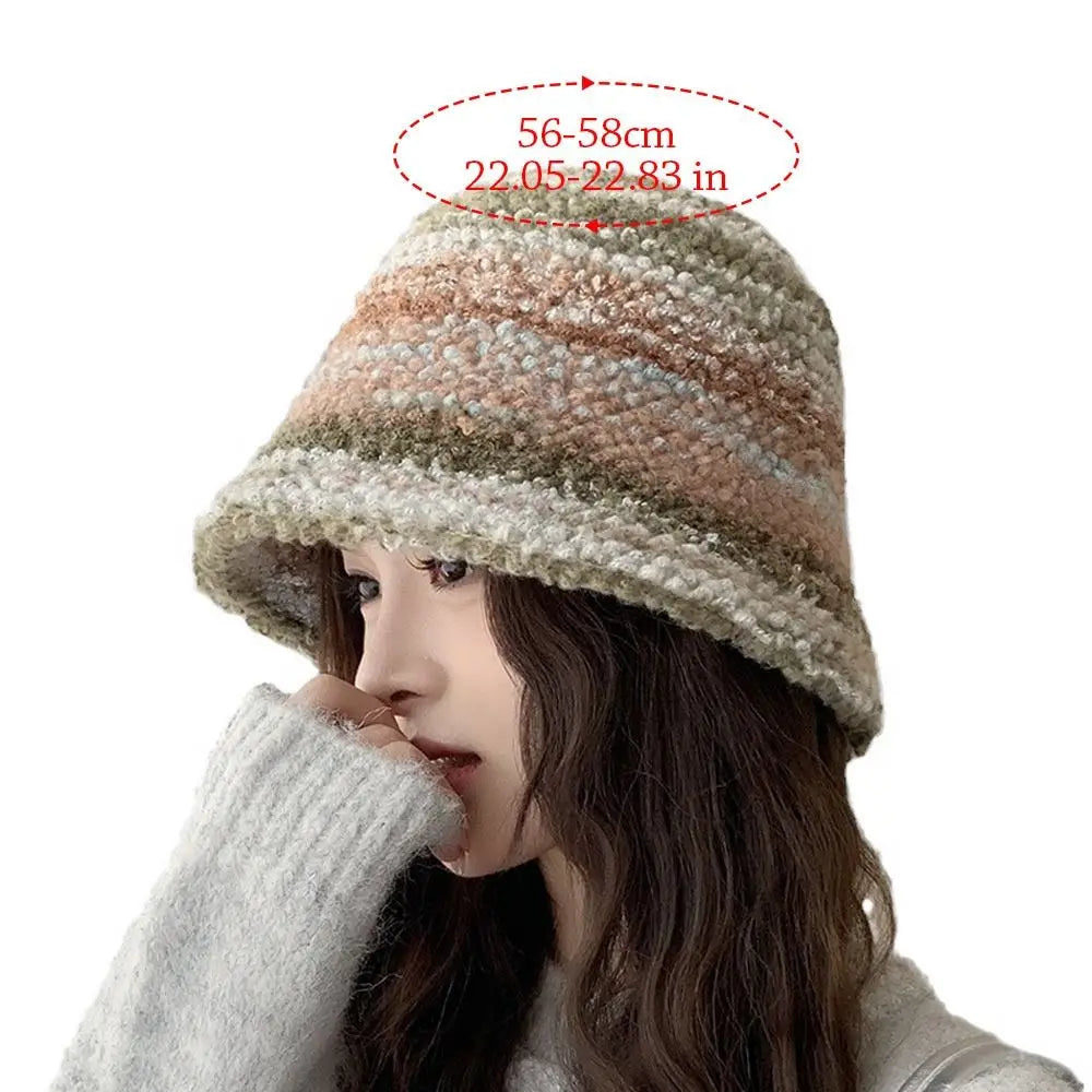 Winter Faux Fur Plush Thick Warm Bucket Hat
