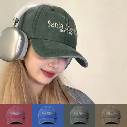 Face Slimming Letter Embroidered Baseball Cap