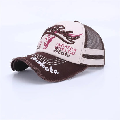 Retro Canvas Letter Baseball Cap