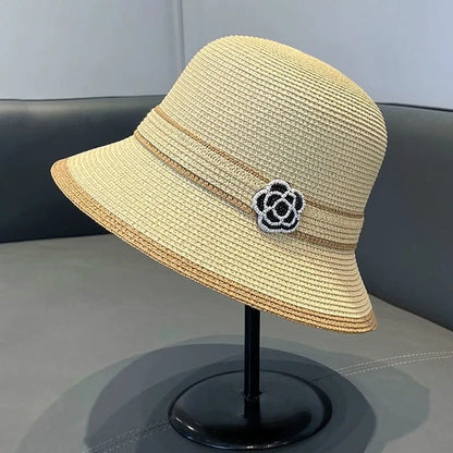 Women’s Camellia Straw Bucket Hat
