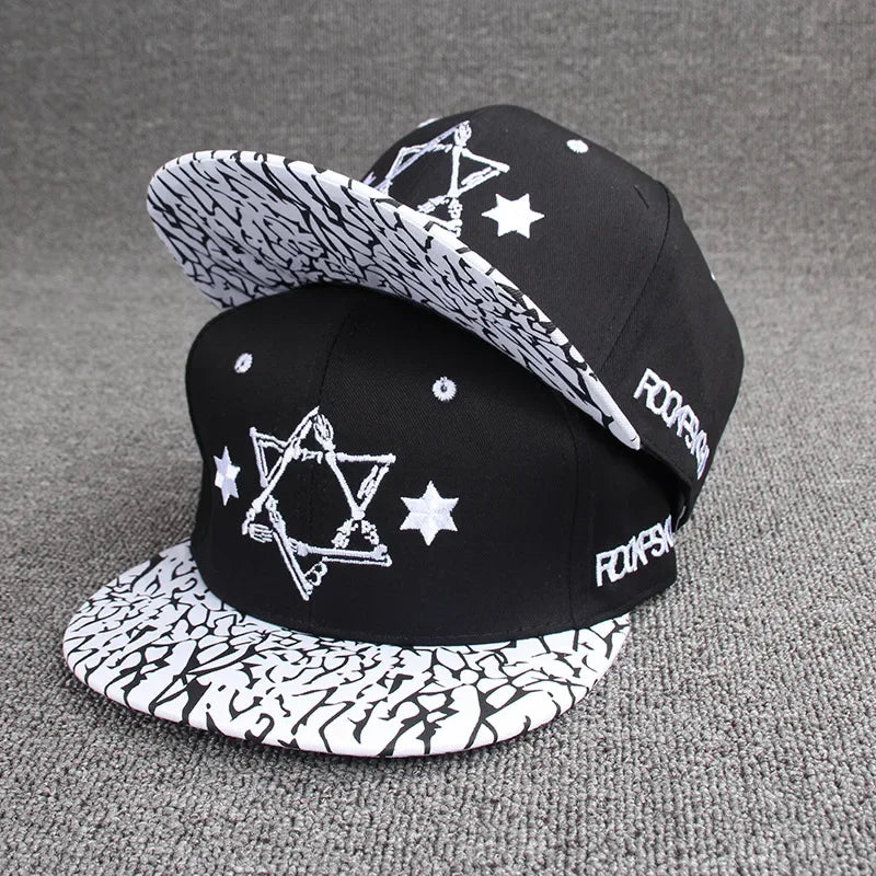 Letter Embroidery Hip Hop Snapback Baseball Cap