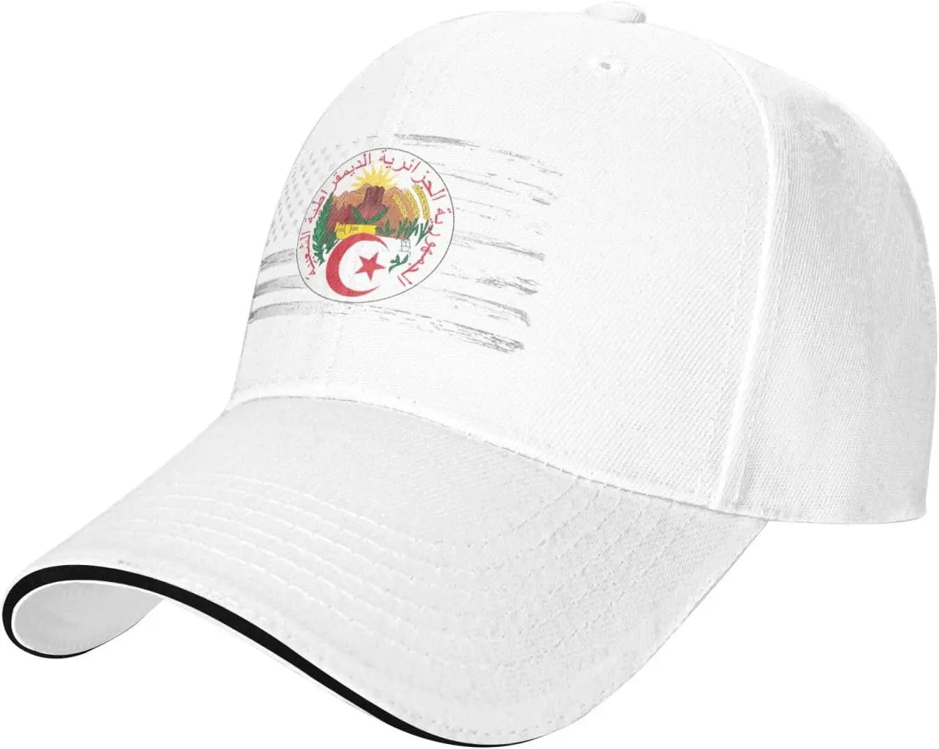 Algeria Emblem Distressed Flag Baseball Cap