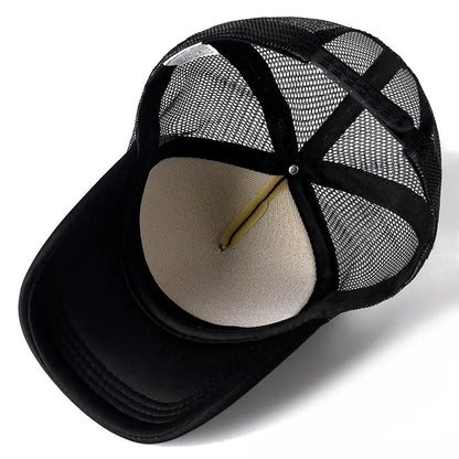 Plain Mesh Snapback Trucker Baseball Cap