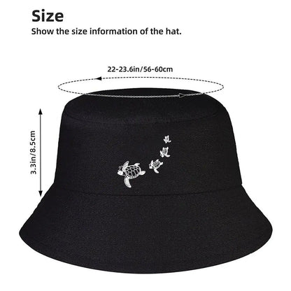 Seagull Wave Pattern Coastal Summer Beach Bucket Hat