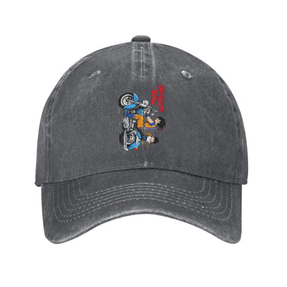 Dragon Ball Cycling Distressed Denim Baseball Cap