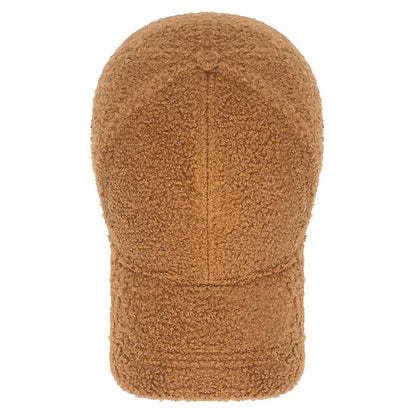 Winter Lamb Wool Solid Baseball Cap