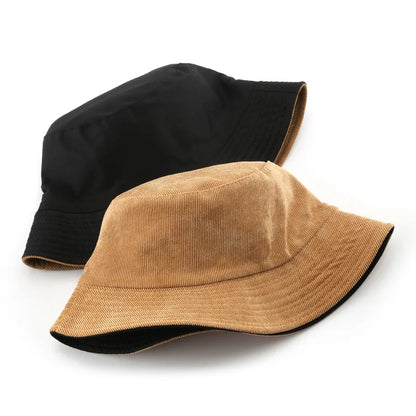 Corduroy Bucket Hat For Women Men New